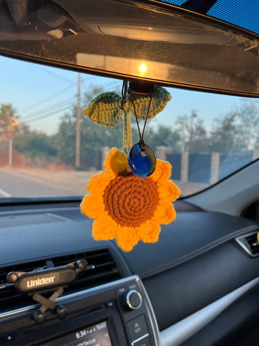 Sunflower Car Charm