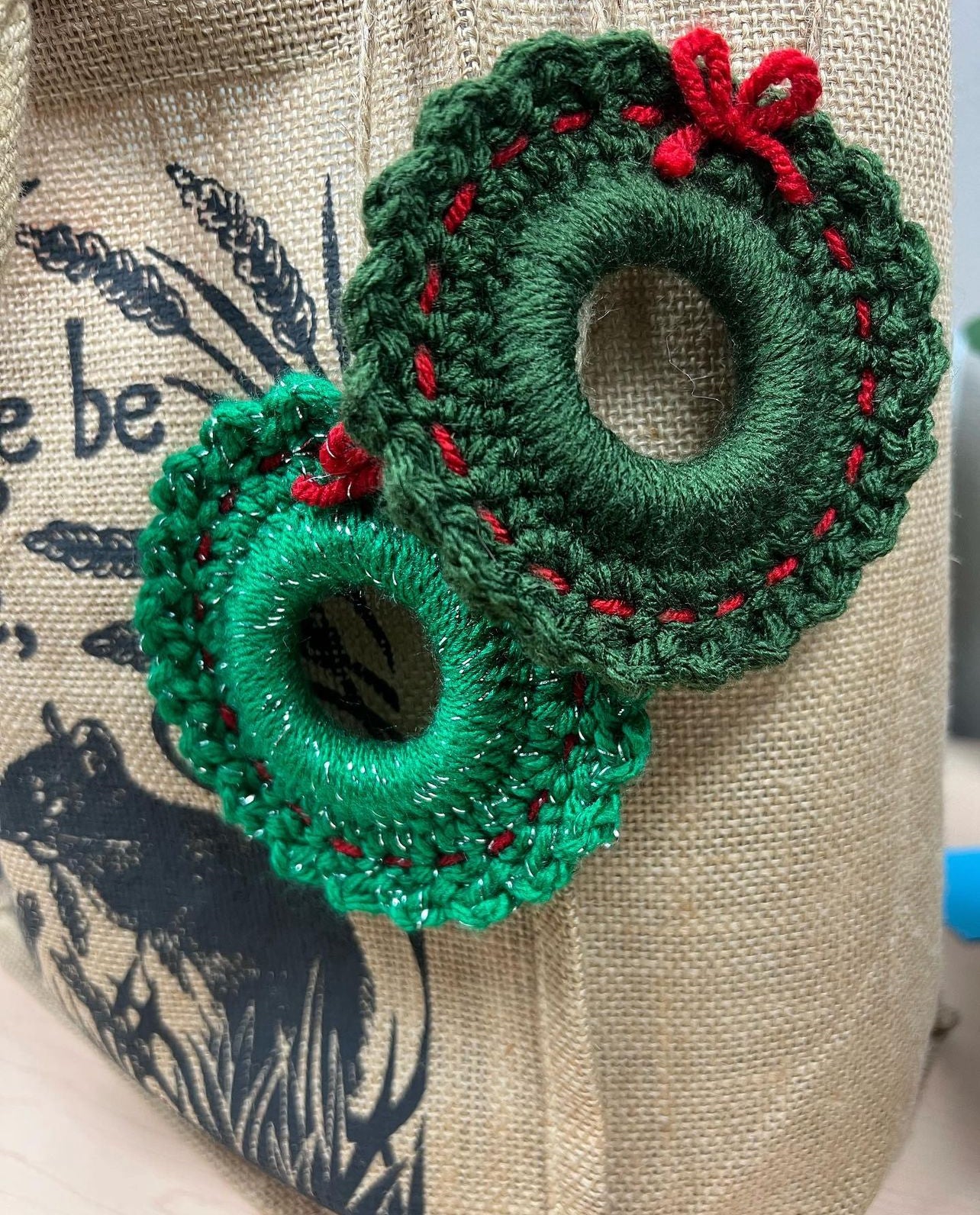 Christmas Wreath Car Charm