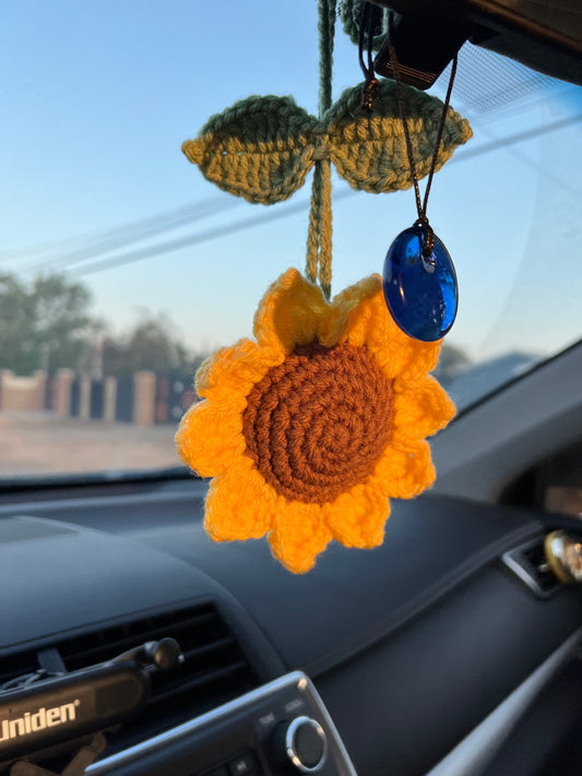 Sunflower Car Charm