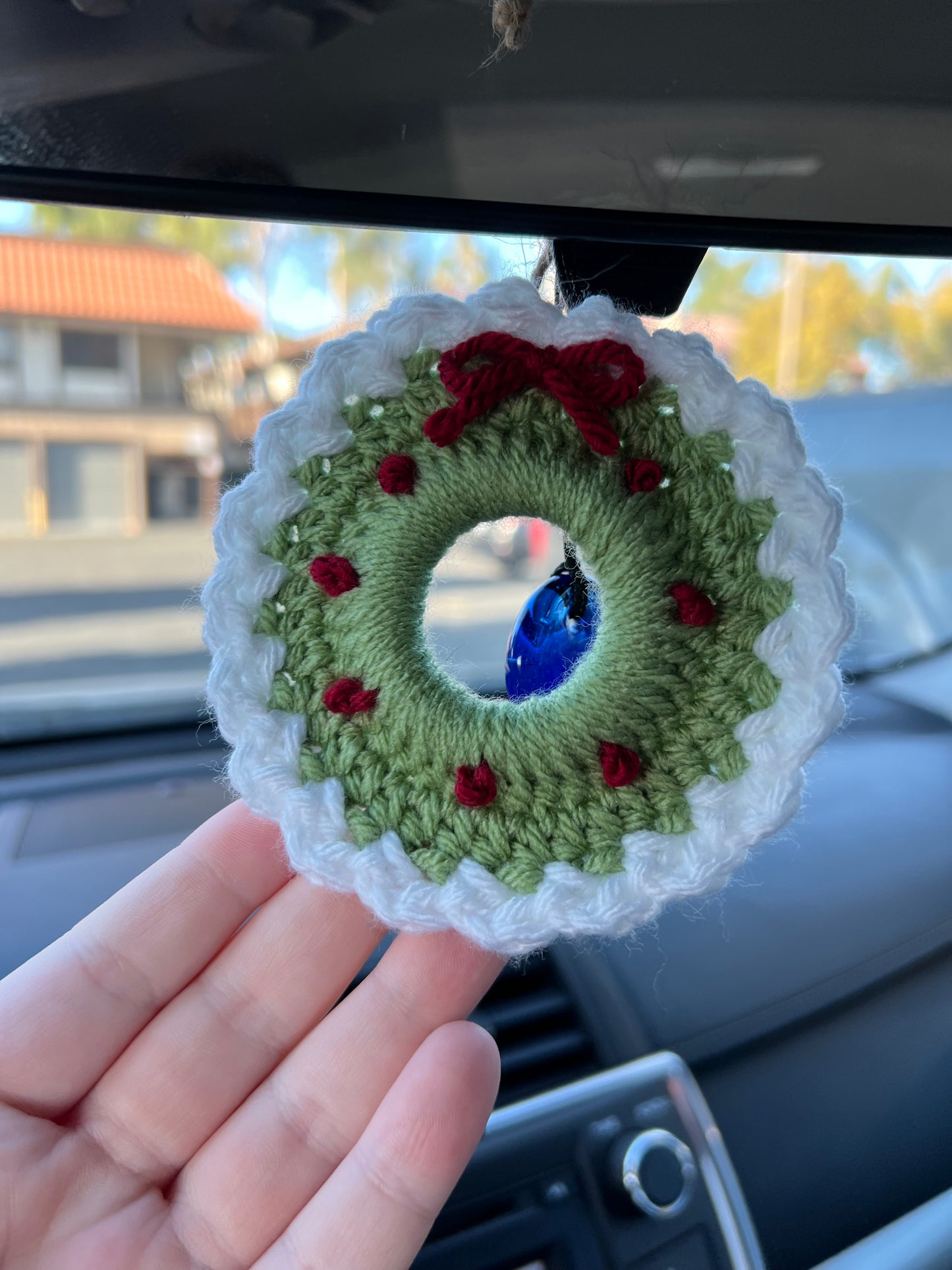 Christmas Wreath Car Charm