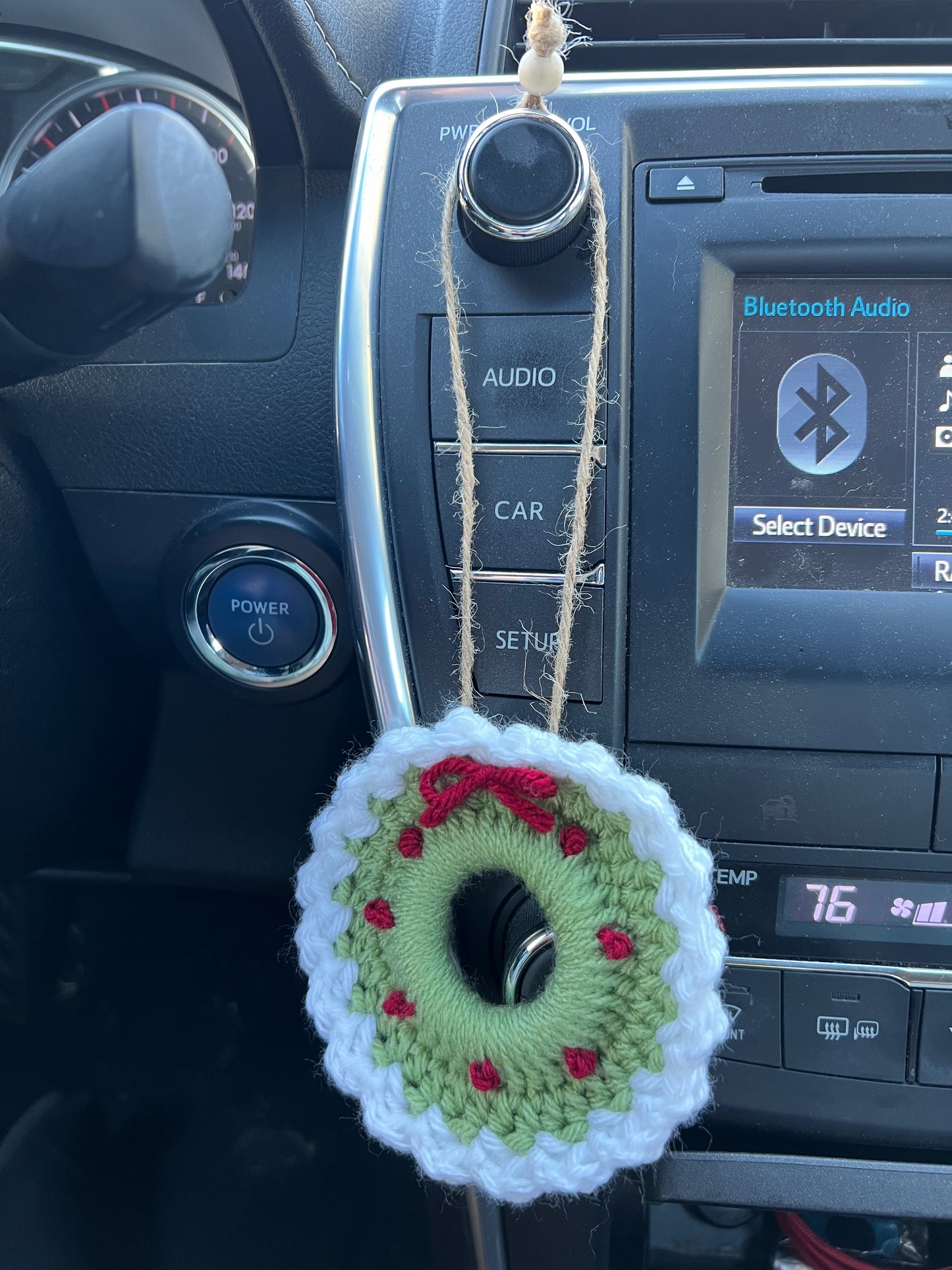 Christmas Wreath Car Charm