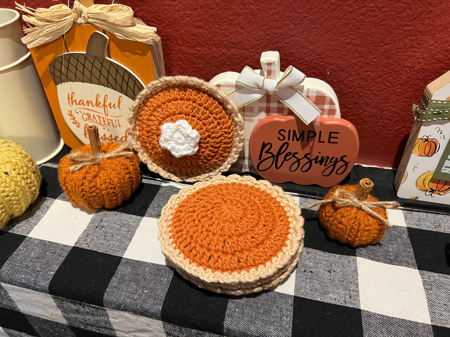 Pumpkin Pie Coasters