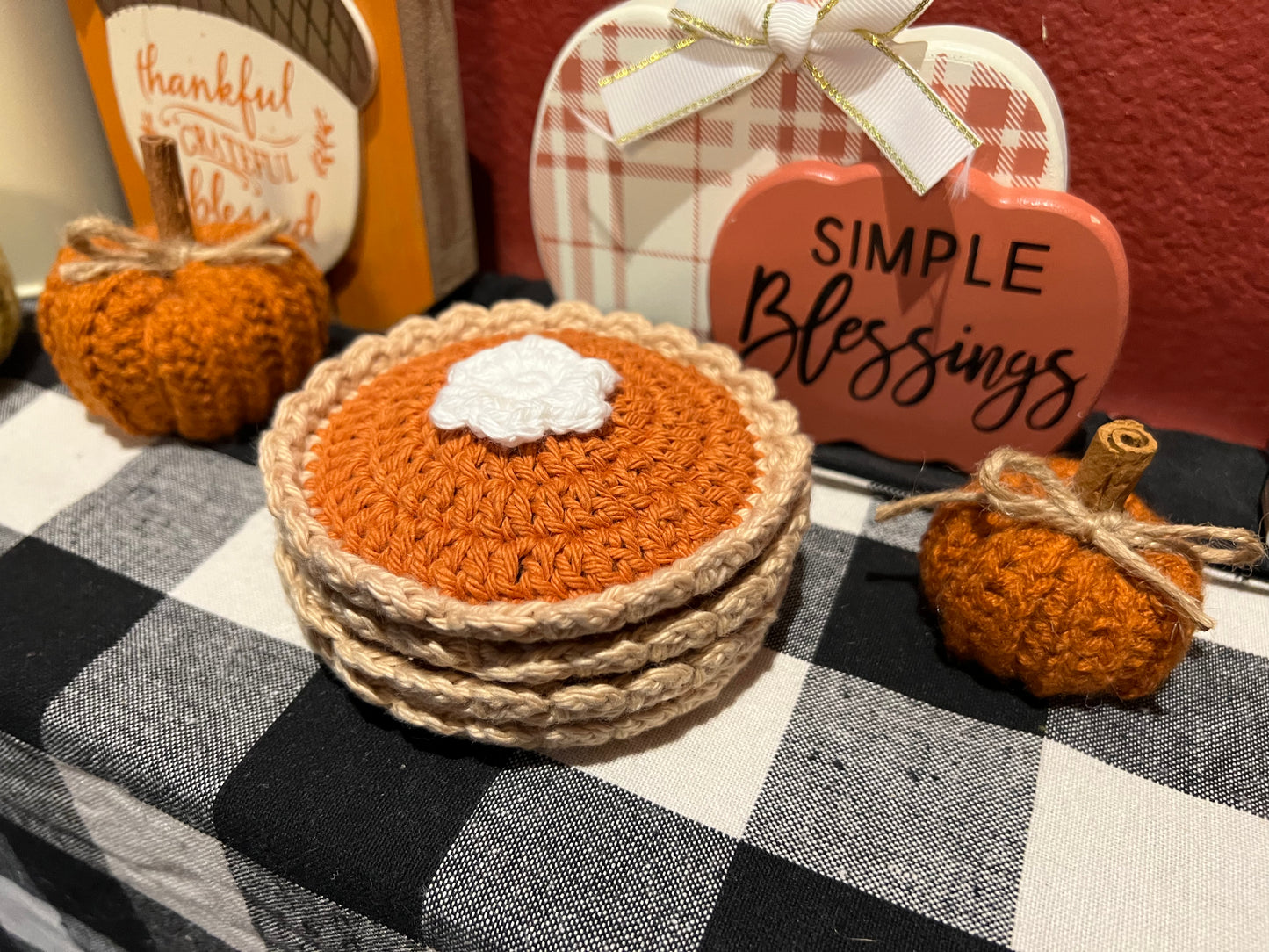 Pumpkin Pie Coasters