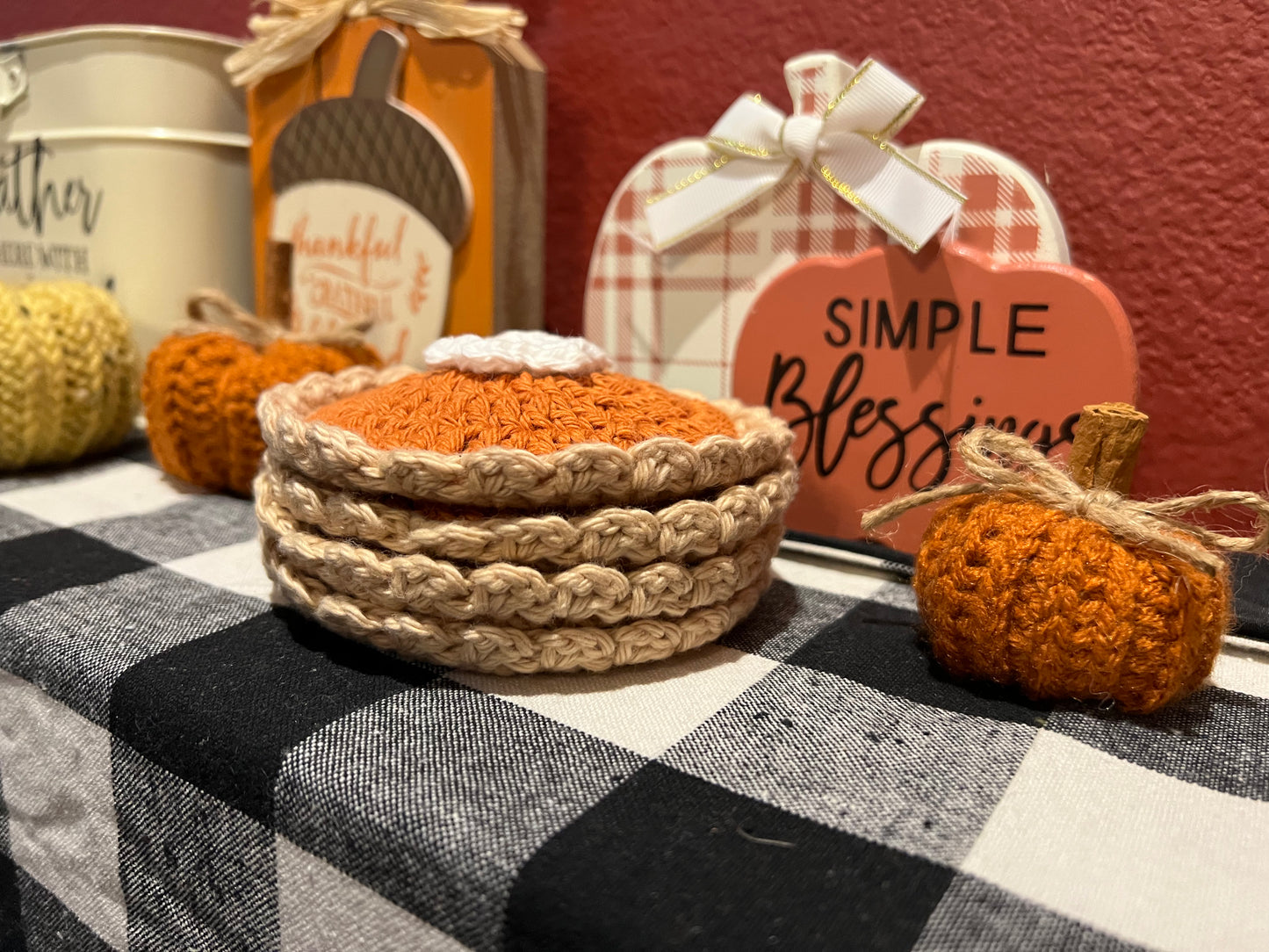 Pumpkin Pie Coasters
